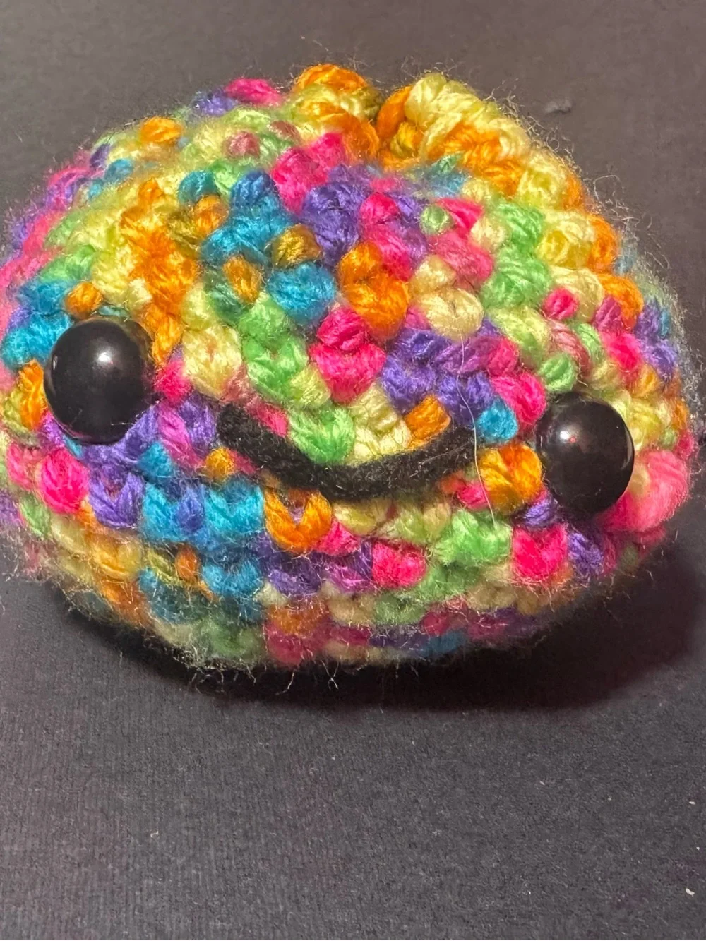 Handmade Multicolor Crochet Dumpling Amigurumi Smile Plush